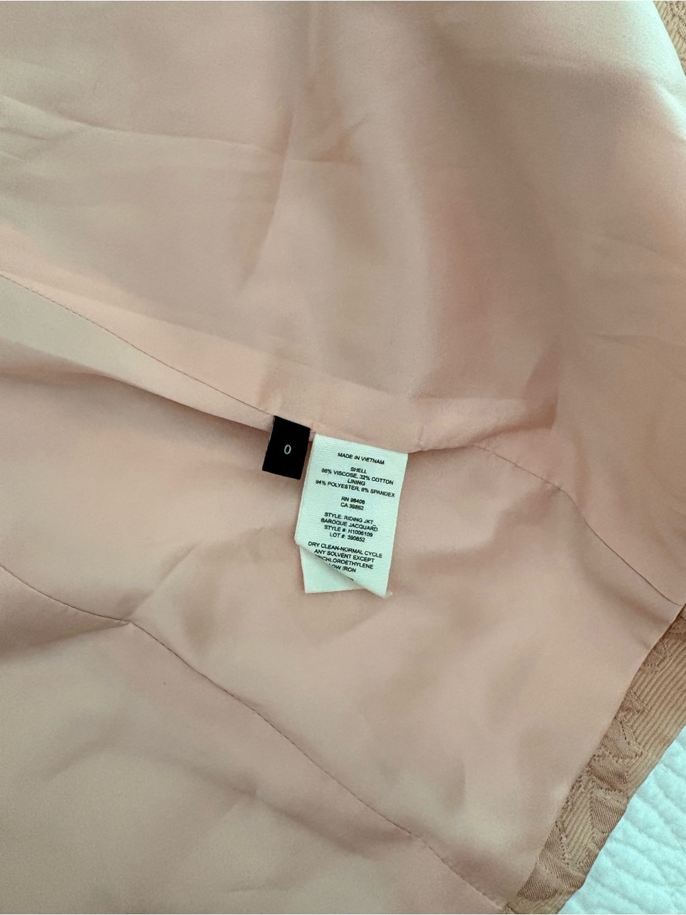 Theory Embossed Floral Jacquard Blazer in Blush - Picture 2 of 4